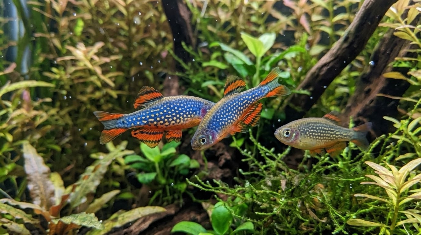 On Danio margaritatus.