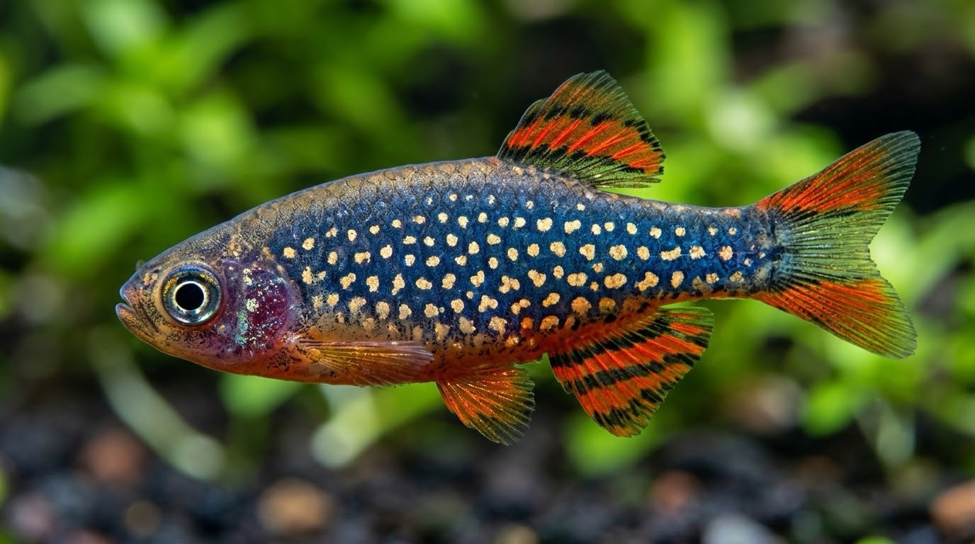 Galaxy rasbora, close detail